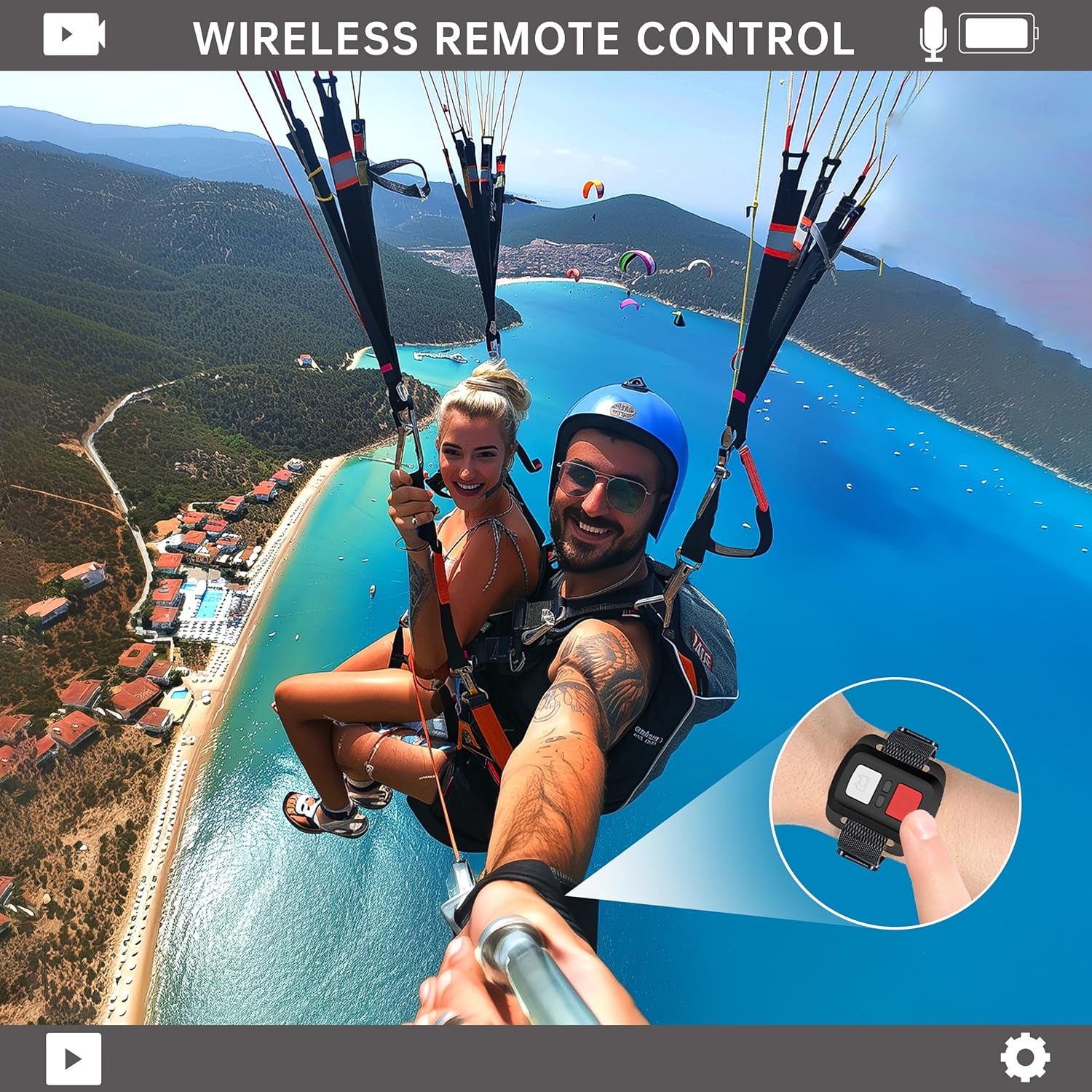 4K60FPS 30MP Action Camera with Front LCD and Touch Rear Screens, Underwater Camera with 64GB Memory Card, 132FT Waterproof Camera, EIS, 5X Zoom, WiFi Remote Control(Black)